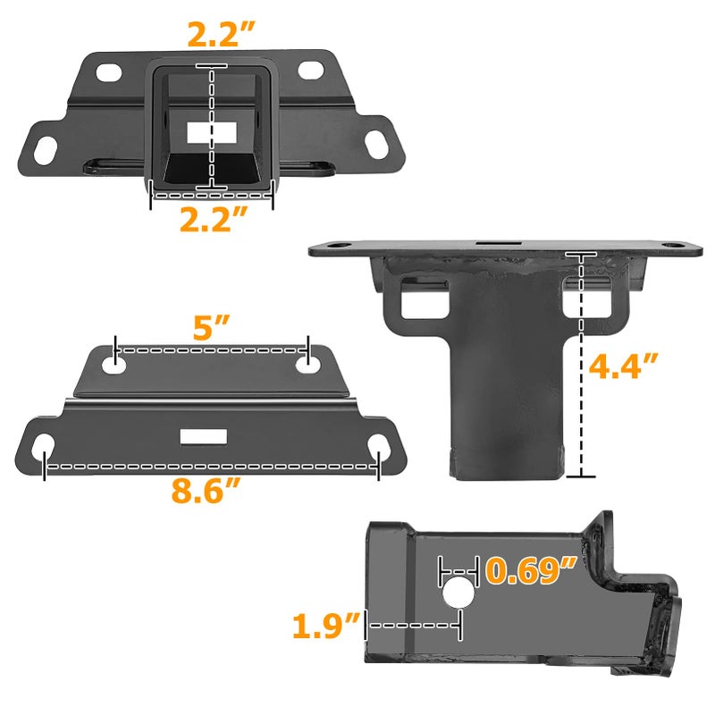 Wsays Teryx 2'' Rear Hitch Receiver Compatible with Kawasaki Teryx KRX 1000 2020-2025 - Image 3
